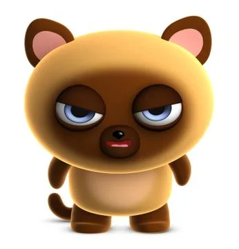 3d cartoon cat Stock-Illustration