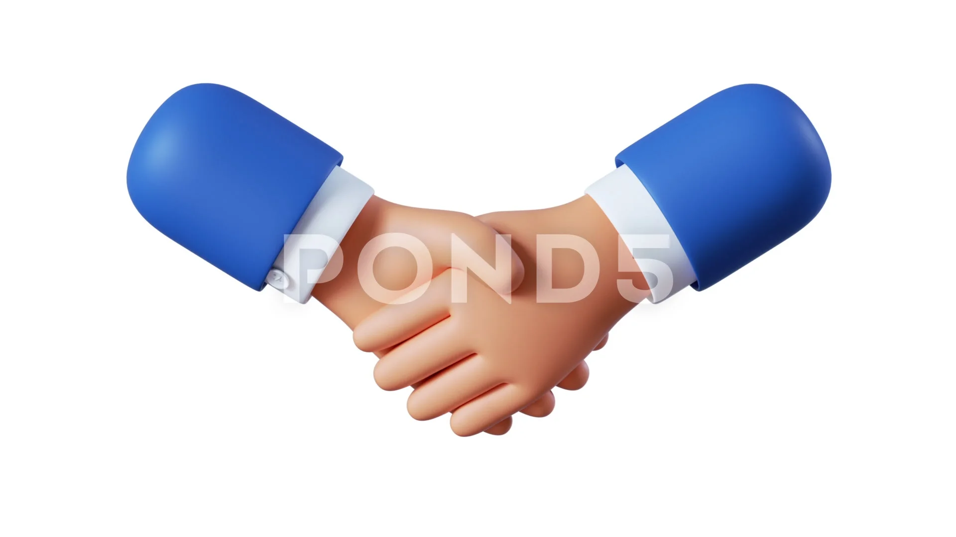3d cartoon character handshake. Agreemen... | Stock Video | Pond5