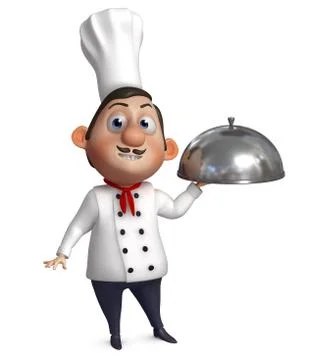 3d cartoon chef Illustrazione stock