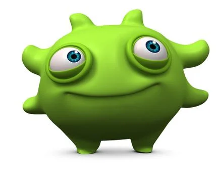 3d cartoon computer bug Stock-Illustration