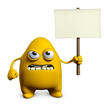 3d cartoon cute alien Stock Illustration