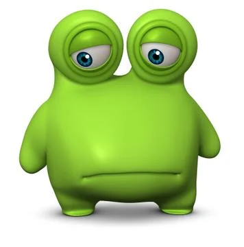 3d cartoon cute bacterium Stock-Illustration