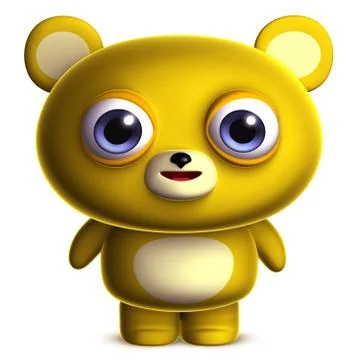 3d cartoon cute bear Stock-Illustration