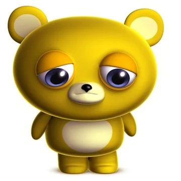3d cartoon cute bear Illustrazione stock