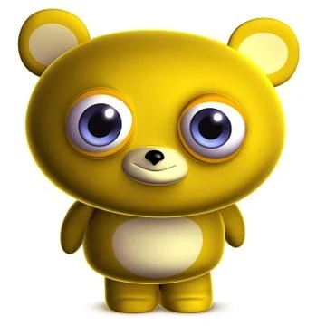 3d cartoon cute bear Stock-Illustration