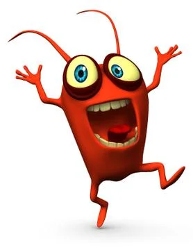 3d cartoon cute bug 스톡 일러스트