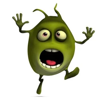 3d cartoon cute germ Stock-Illustration