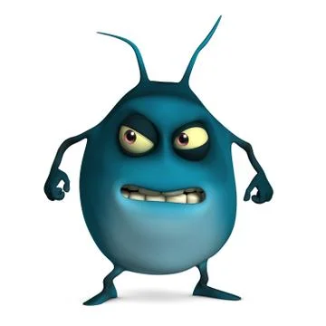 3d cartoon cute germ Stock Illustration