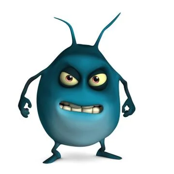 3d cartoon cute germ Stock-Illustration