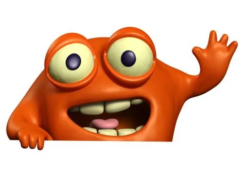 3d cartoon cute monster Stock-Illustration