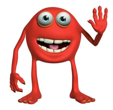 3d cartoon cute monster Stock-Illustration