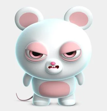 3d cartoon cute mouse Stock-Illustration