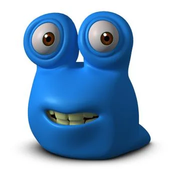 3d cartoon cute mutant Stock-Illustration
