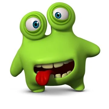 3d cartoon cute mutant 스톡 일러스트