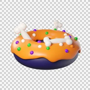3d Cartoon Donut Stock Illustration