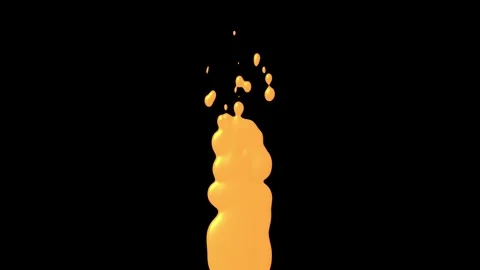 3D Cartoon Fire Flame Animation on Black Background Video stock 343742986