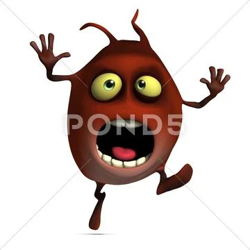 3d cartoon germ Stock Illustration