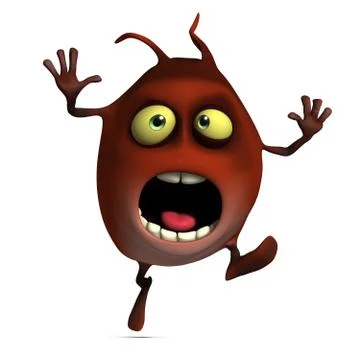 3d cartoon germ Stock-Illustration