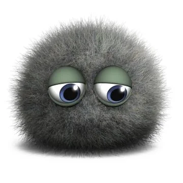 3d cartoon gray dust 스톡 일러스트