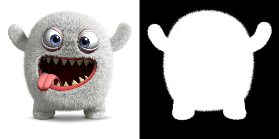 3d cartoon halloween monster Stock Illustration
