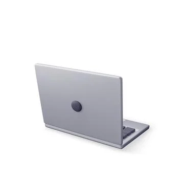 3D cartoon laptop computer isolated. Stock Illustration