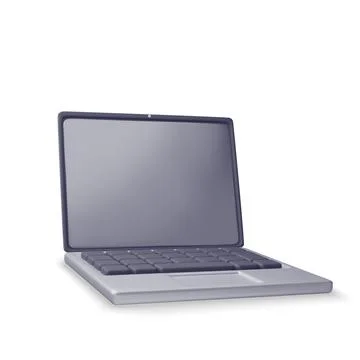 3D cartoon laptop computer isolated. Stockillustratie