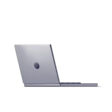 3D cartoon laptop computer isolated. Stock Illustration