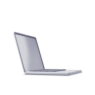 3D cartoon laptop computer isolated. Stock Illustration
