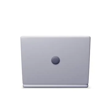 3D cartoon laptop computer isolated. Stock Illustration