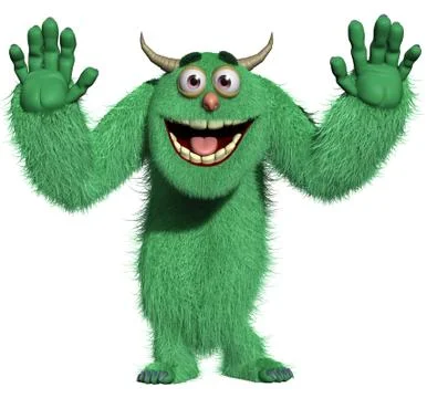 3d cartoon monster 스톡 일러스트