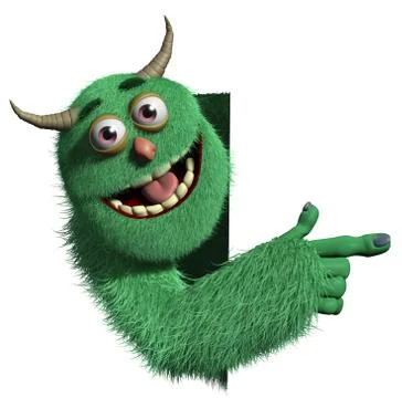 3d cartoon monster Stock Illustration