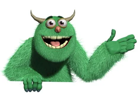 3d cartoon monster Stock-Illustration