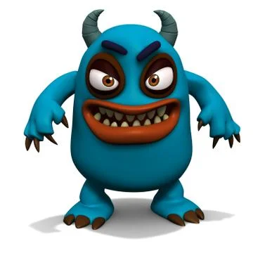 3d cartoon monster 스톡 일러스트