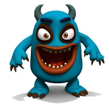 3d cartoon monster 스톡 일러스트
