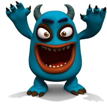 3d cartoon monster Stock Illustration