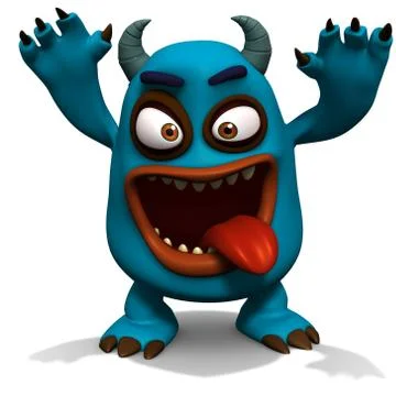 3d cartoon monster Stock Illustration