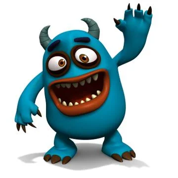 3d cartoon monster Stock-Illustration