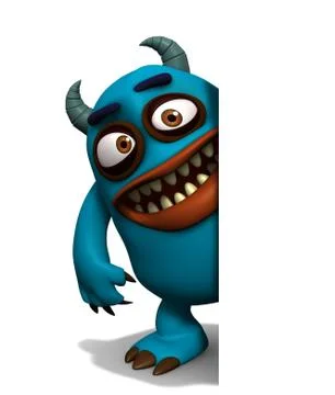 3d cartoon monster Illustrazione stock