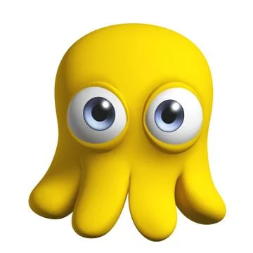 3d cartoon octopus 스톡 일러스트