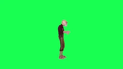 3d cartoon old man playing cards, left angle green screen video 스톡 동영상 259824449