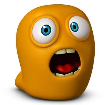 3d cartoon parasit 스톡 일러스트