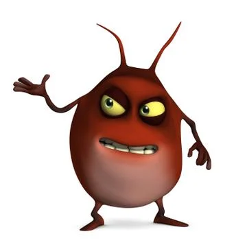 3d cartoon parasit Stock-Illustration