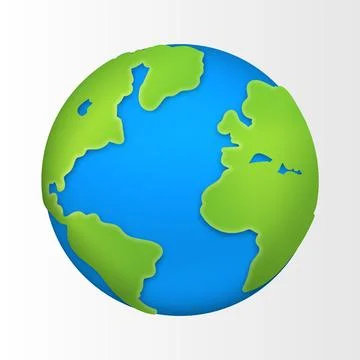 3d cartoon planet Earth Vector illustration. Stock-Illustration