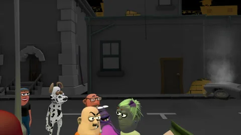 3D Cartoon - Queueing For Jobs Stock Footage 28782300