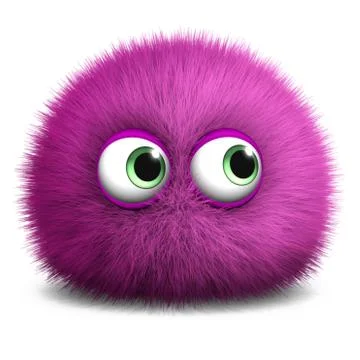 3d cartoon red virus Stock-Illustration