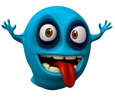 3d cartoon sad ghost Stock Illustration