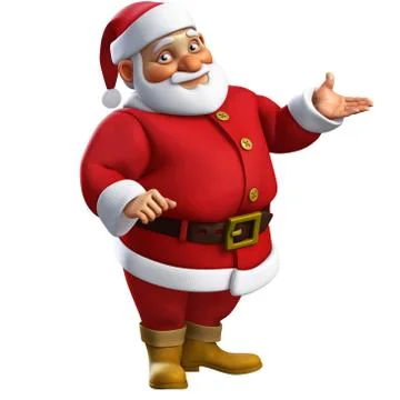 3d cartoon santa Stock-Illustration