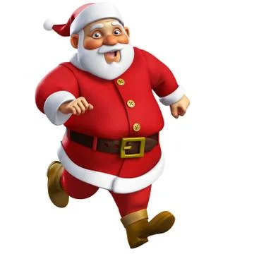 3d cartoon santa Stock-Illustration
