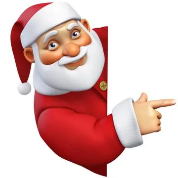 3d cartoon santa Stock-Illustration