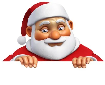 3d cartoon santa Stock-Illustration